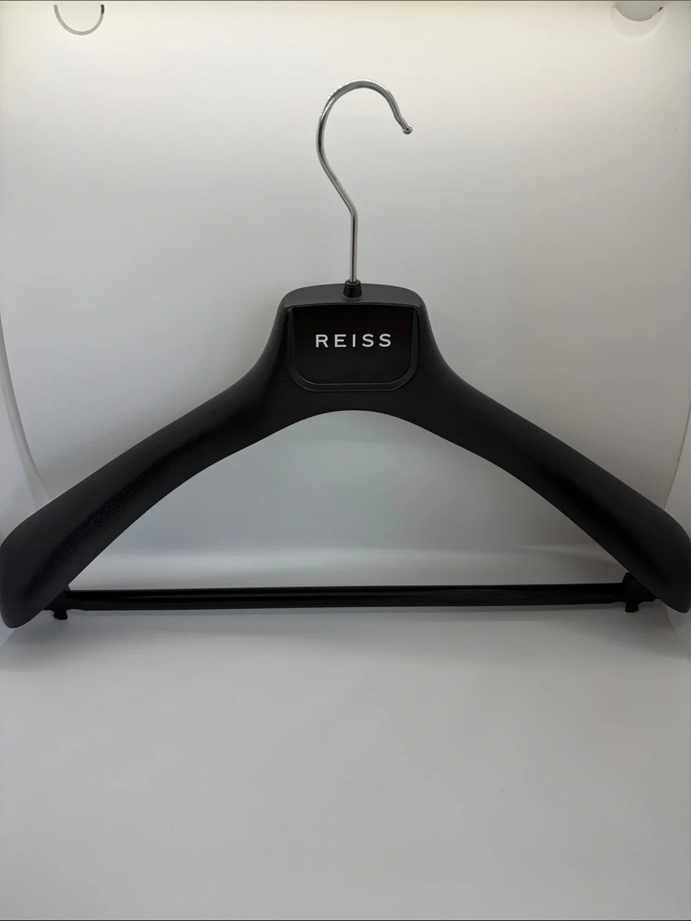 Reiss Black Padded Suit Hanger with Pant Bar